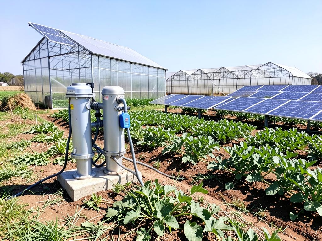 Instalación de energía solar para agricultura