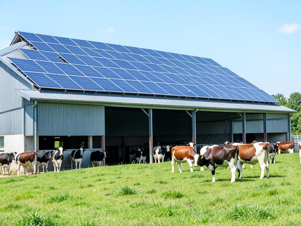 Instalación de energía solar para ganaderías