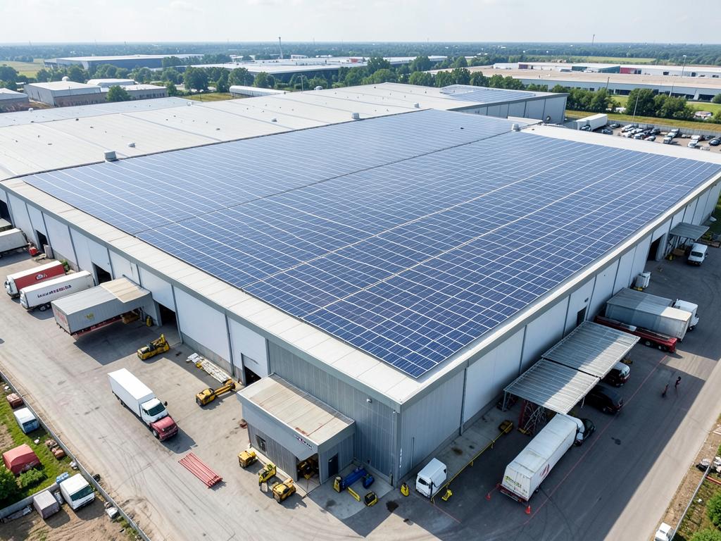 Instalación de energía solar para industria