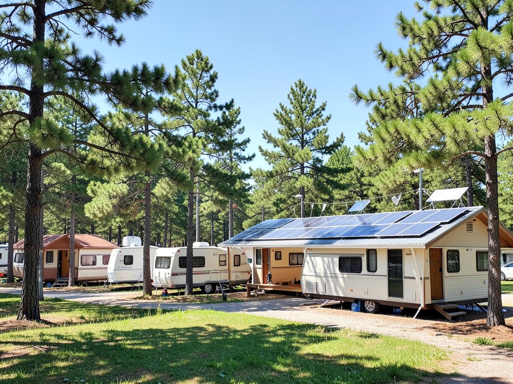 Instalación de energía solar para campings