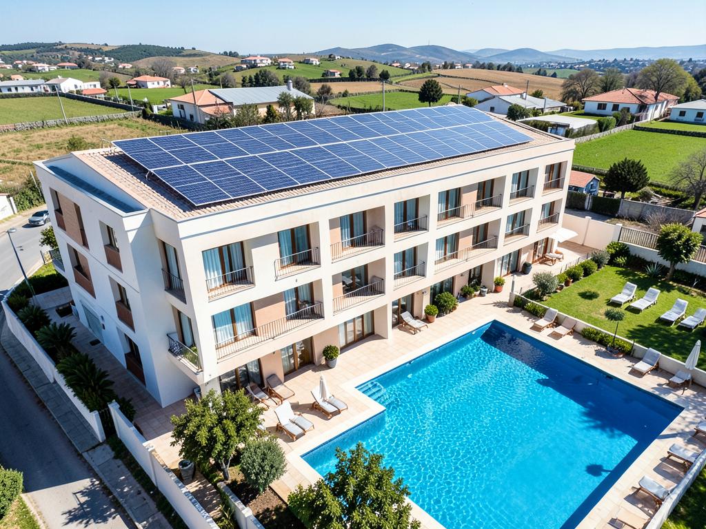 Instalación de energía solar para hoteles