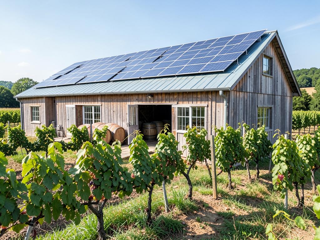 Instalación de energía solar para bodegas