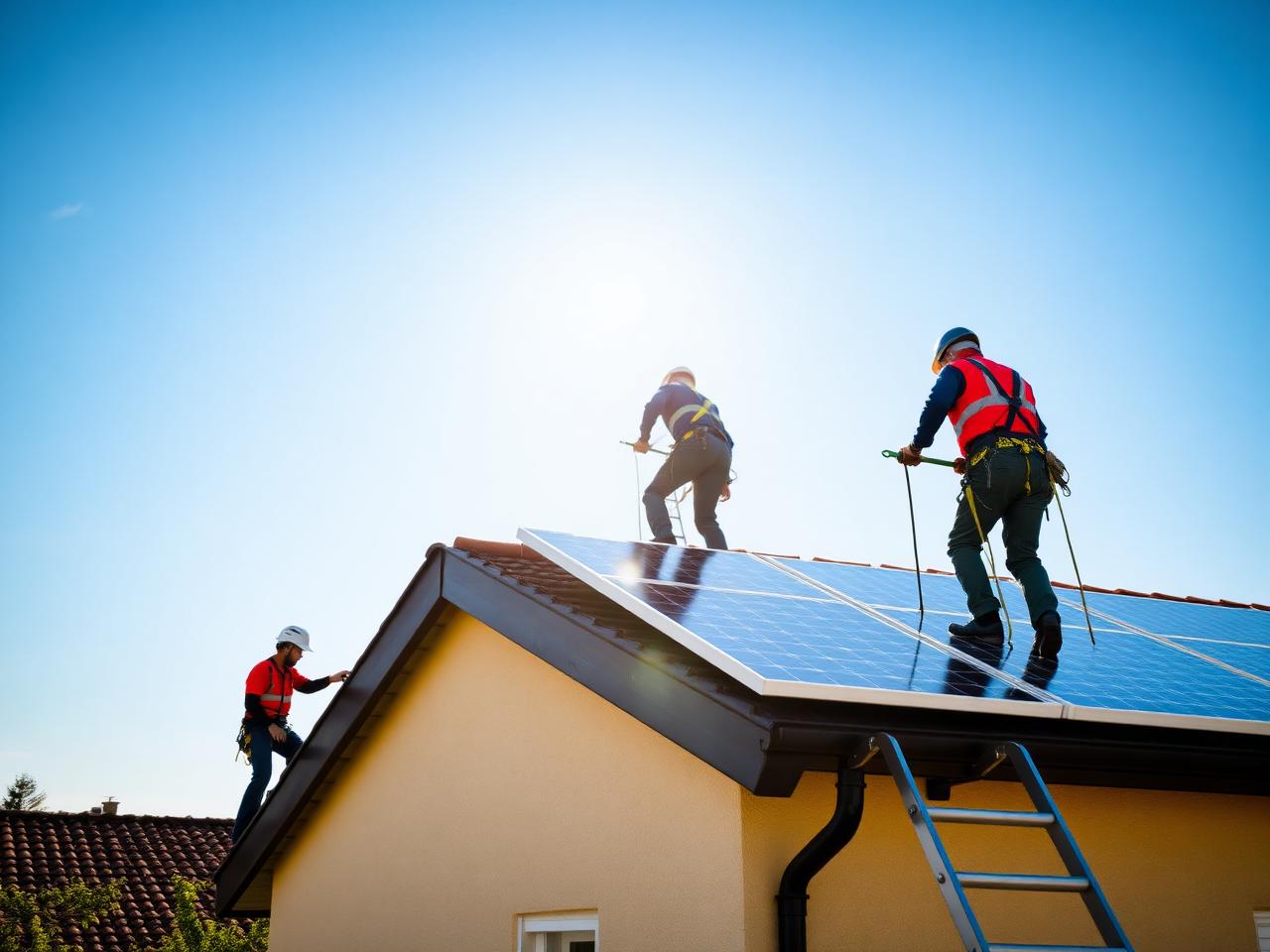 Unidad exterior de aerotermia instalada por EON Solar